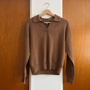 Roots Cashmere Blend Collared Knit Sweater
